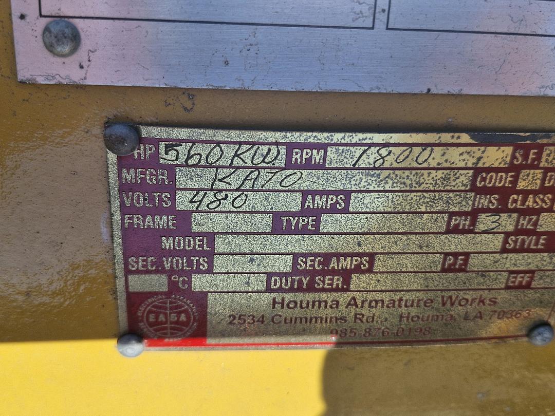Kato Engineering 560 kW AC Generator End - Image 3