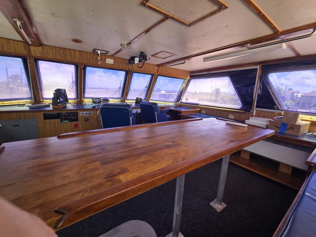 Large open equipment and survey area